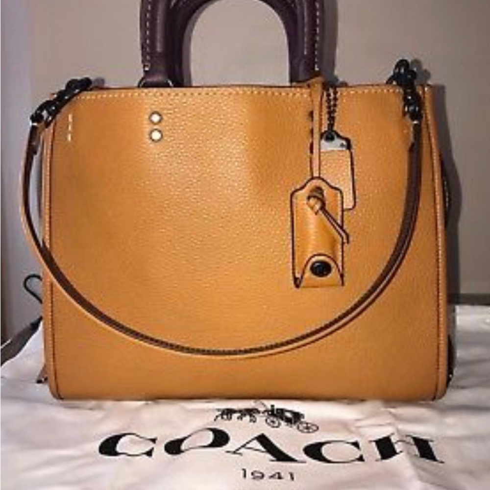 Coach 1941 Rogue Butterscotch Satchel handbag NWT